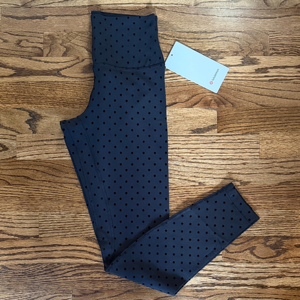 lululemon Align™ High-Rise Pant 28" Polka Flock Black Size 6 BRAND NEW WITH TAGS